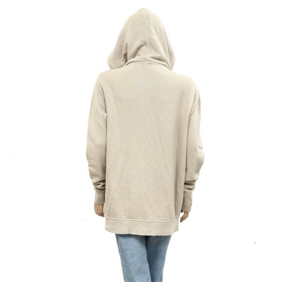 Free People Redwood Cardi Jacket Hoodie Top Soft Cotton Zip-up Slouchy S 283974 - Picture 9 of 12